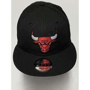 Chicago Bulls 9FIFTY NBA Adjustable Snapback New Era Cap - Black - NWT